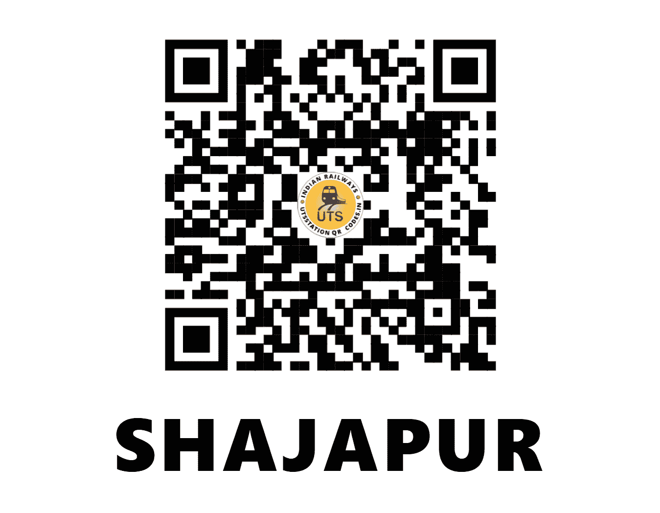 UTS QR Code for SHAJAPUR - SFY - WC (MADHYA PRADESH)